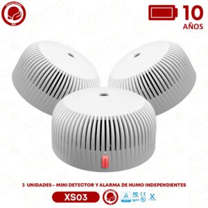 Alarma de Humo XS03 Pack-3 Autónomo